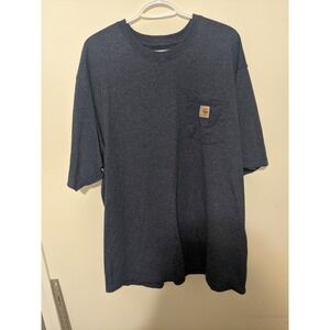 Carhartt Shirt Men's 2XL Loose Fit K87-M Blue WorkWear
